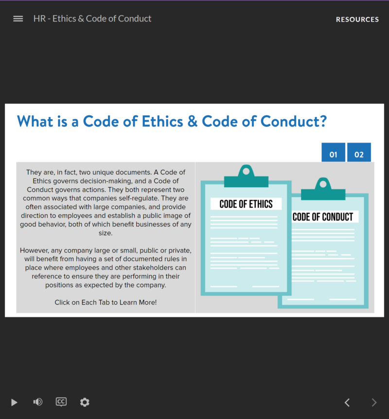 Ethics & Code of Conduct - HR Course - SafetyNow