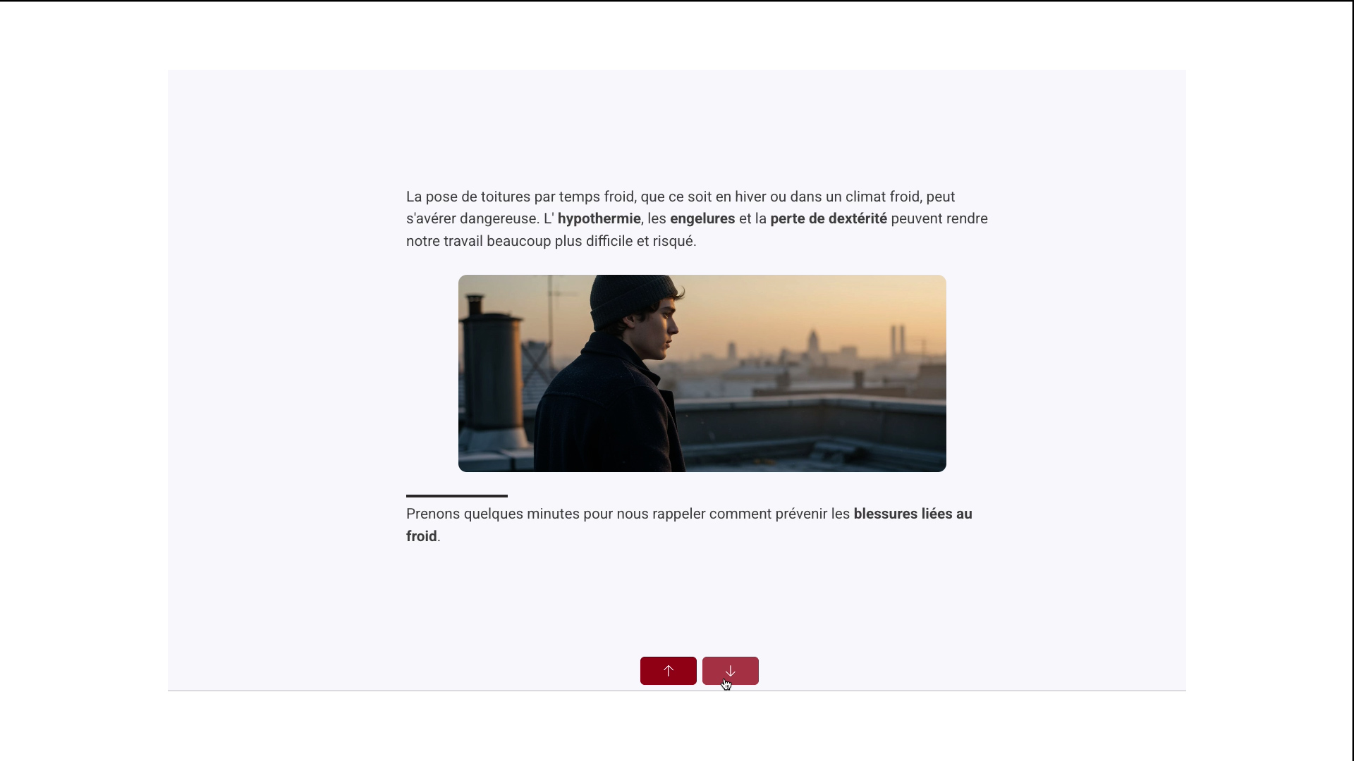 Cold Stress Awareness for Roofers - Refresher - French - Image 2