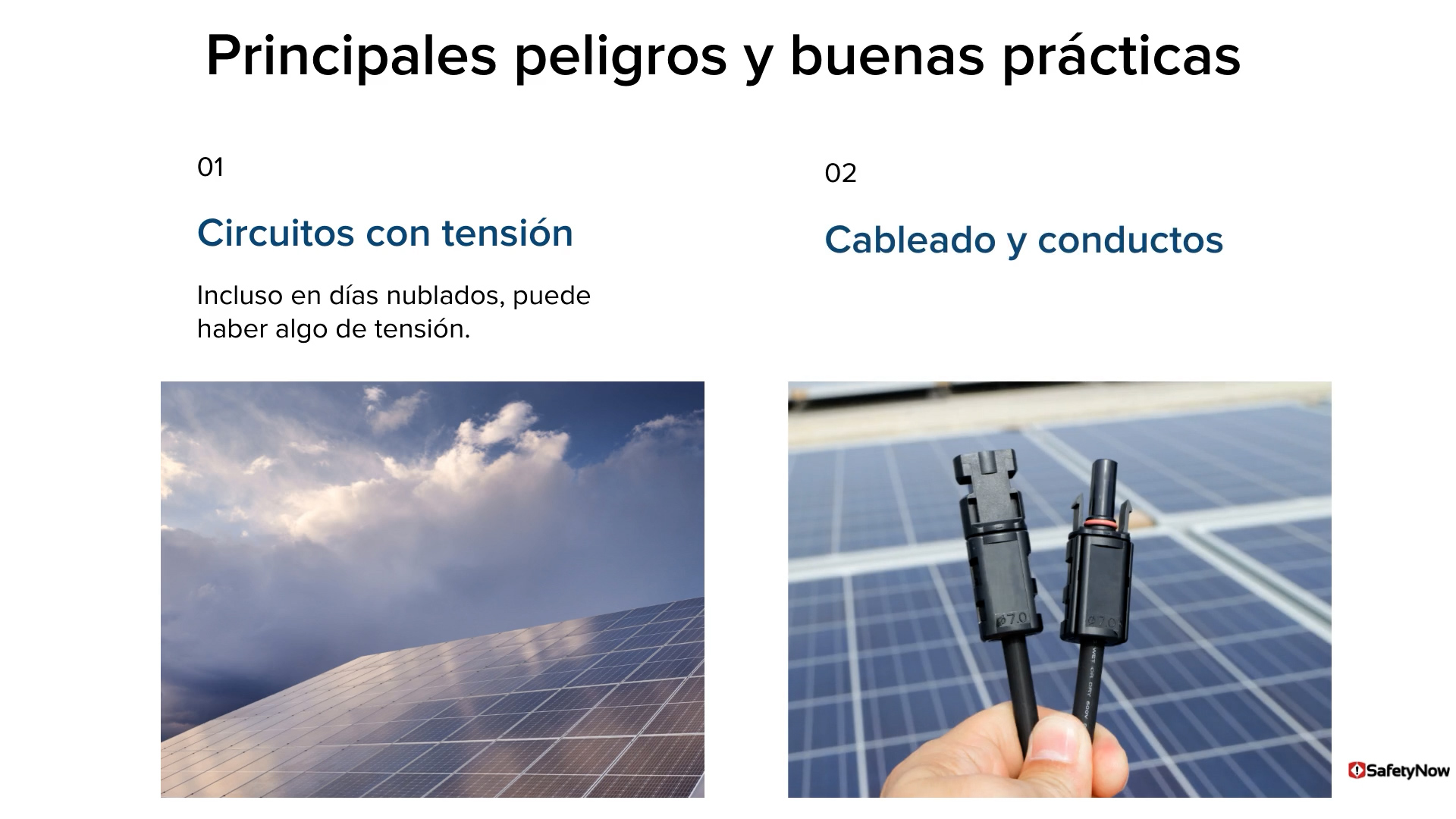 Electrical Safety for Roofing – Working Near Solar Panels - Refresher - Spanish - Image 4