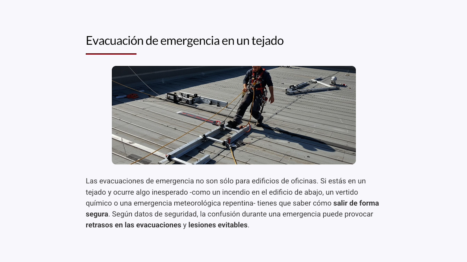 Emergency Evacuation for Roofers - Refresher - Spanish - Image 4