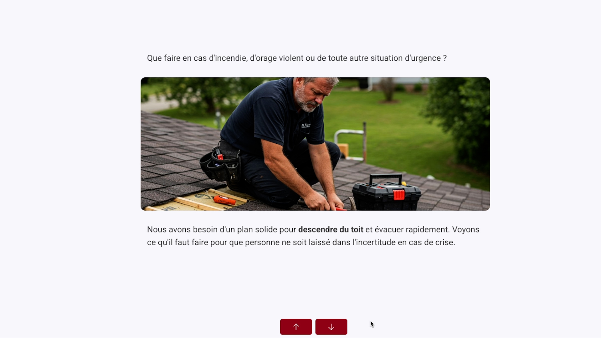 Emergency Evacuation for Roofers - Refresher - French - Image 3