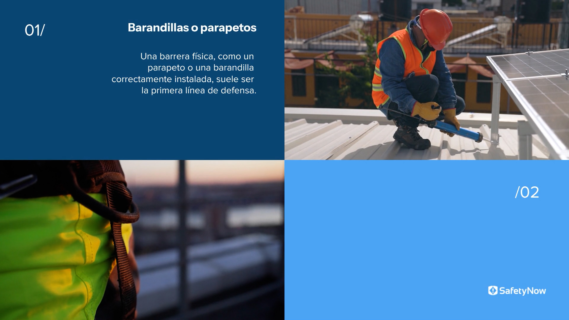 Fall Protection for Roofers – Roof Edge Protection - Refresher - Spanish - Image 4