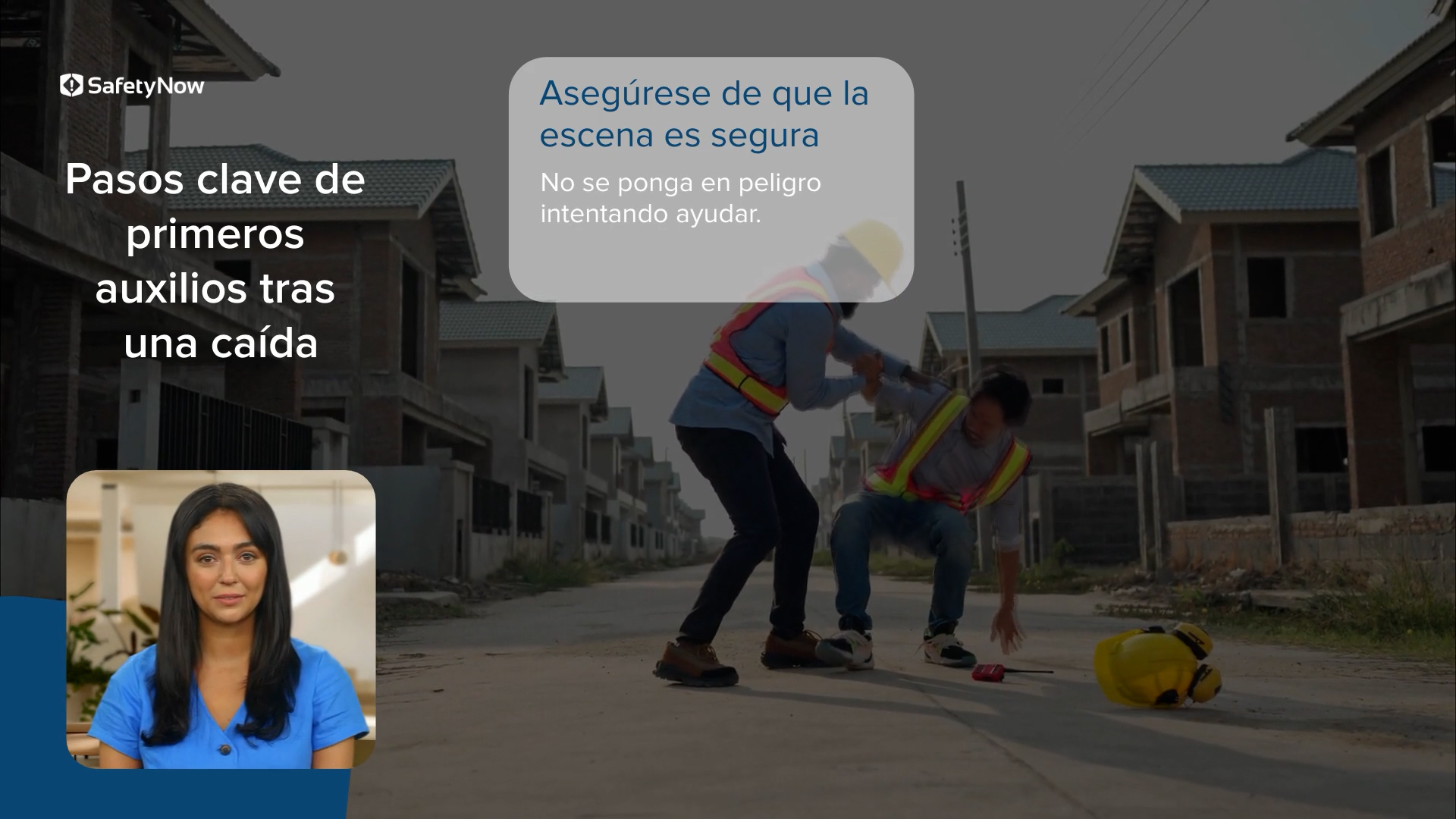 First Aid – Injuries from Falls for Roofers - Refresher - Spanish - Image 3