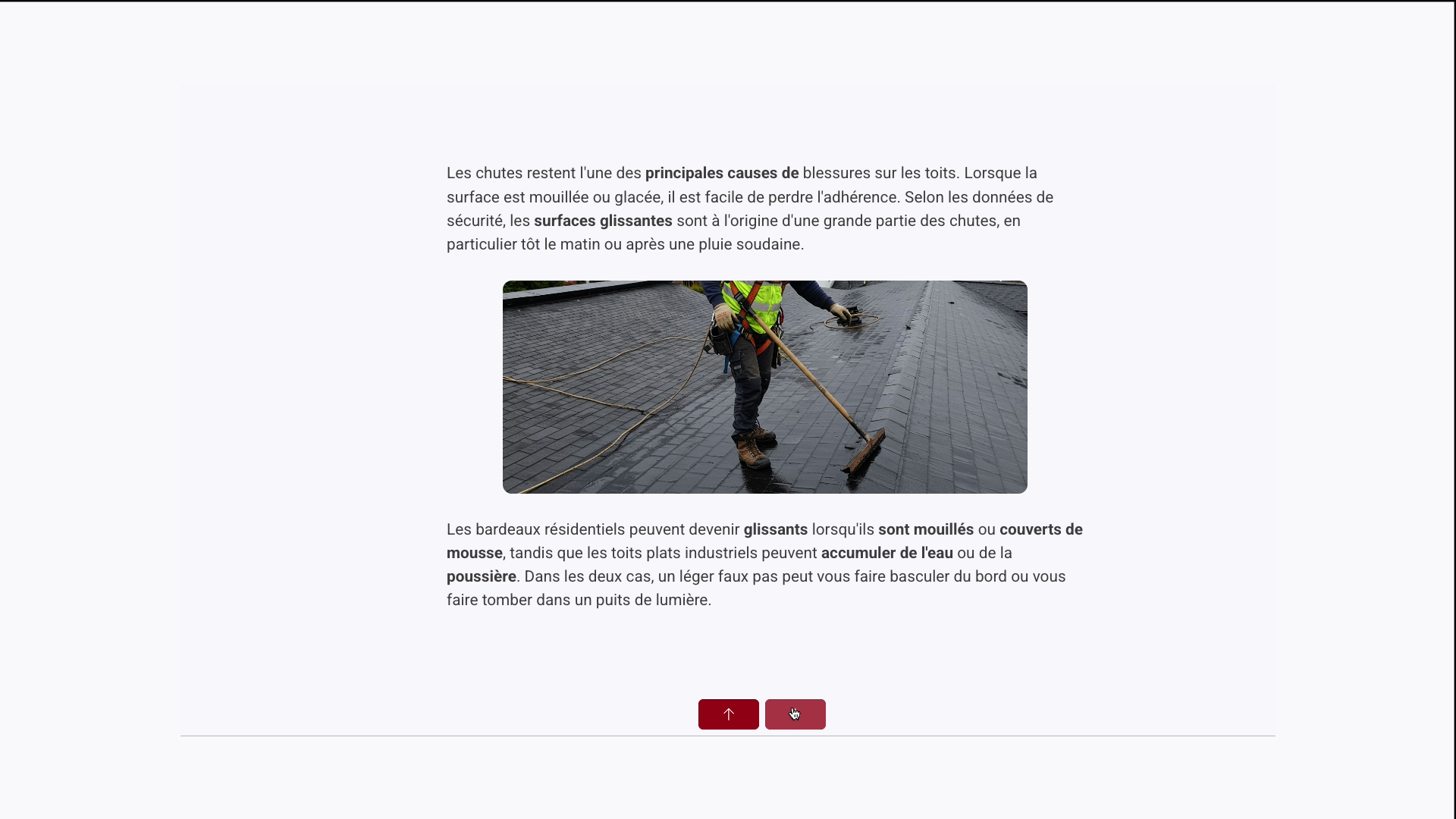 Weather Hazards for Roofers - Slippery Surfaces - Refresher - French - Image 2