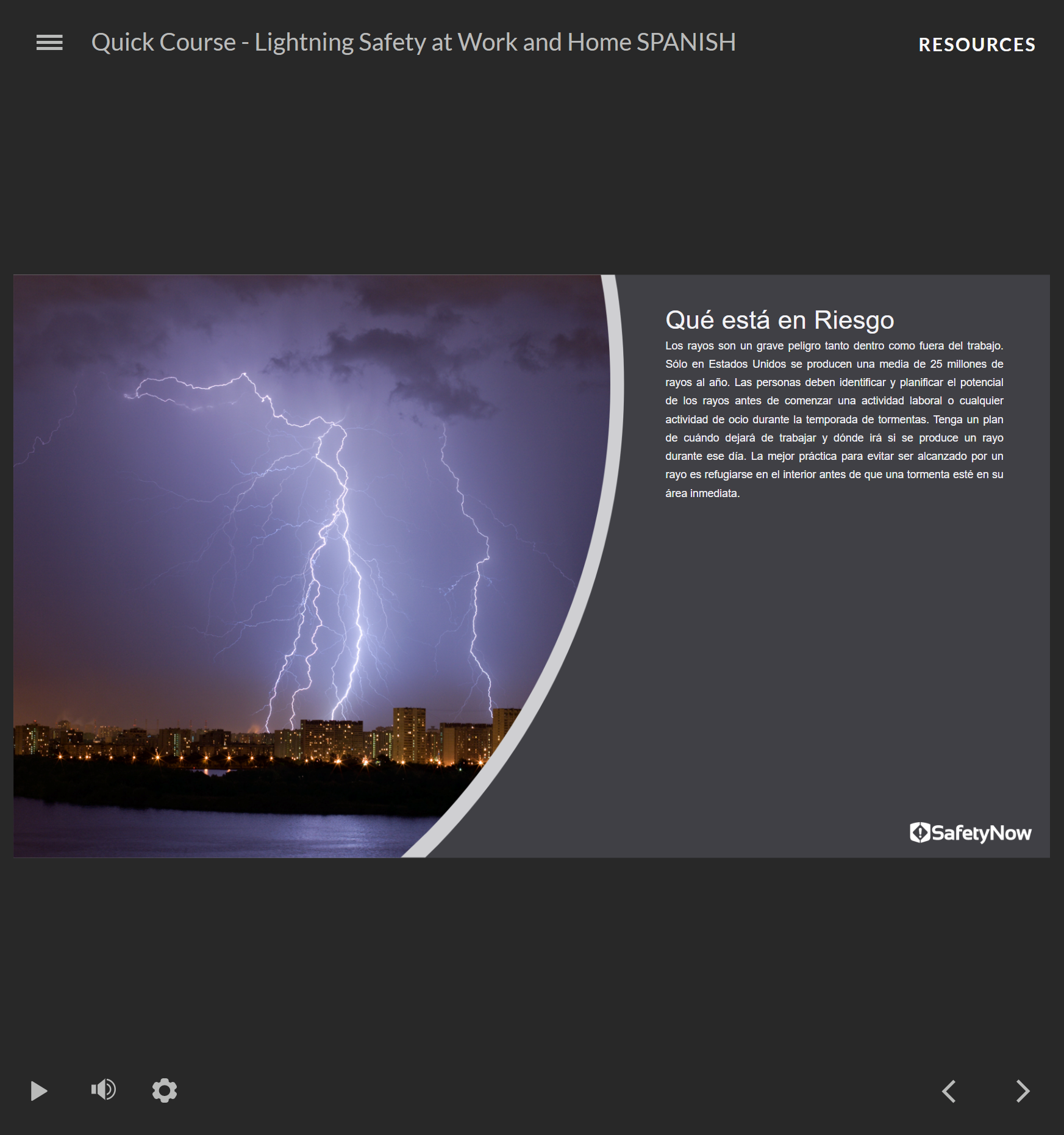 Lightning Safety at Work and Home - Quick Course (Spanish) - Image 2