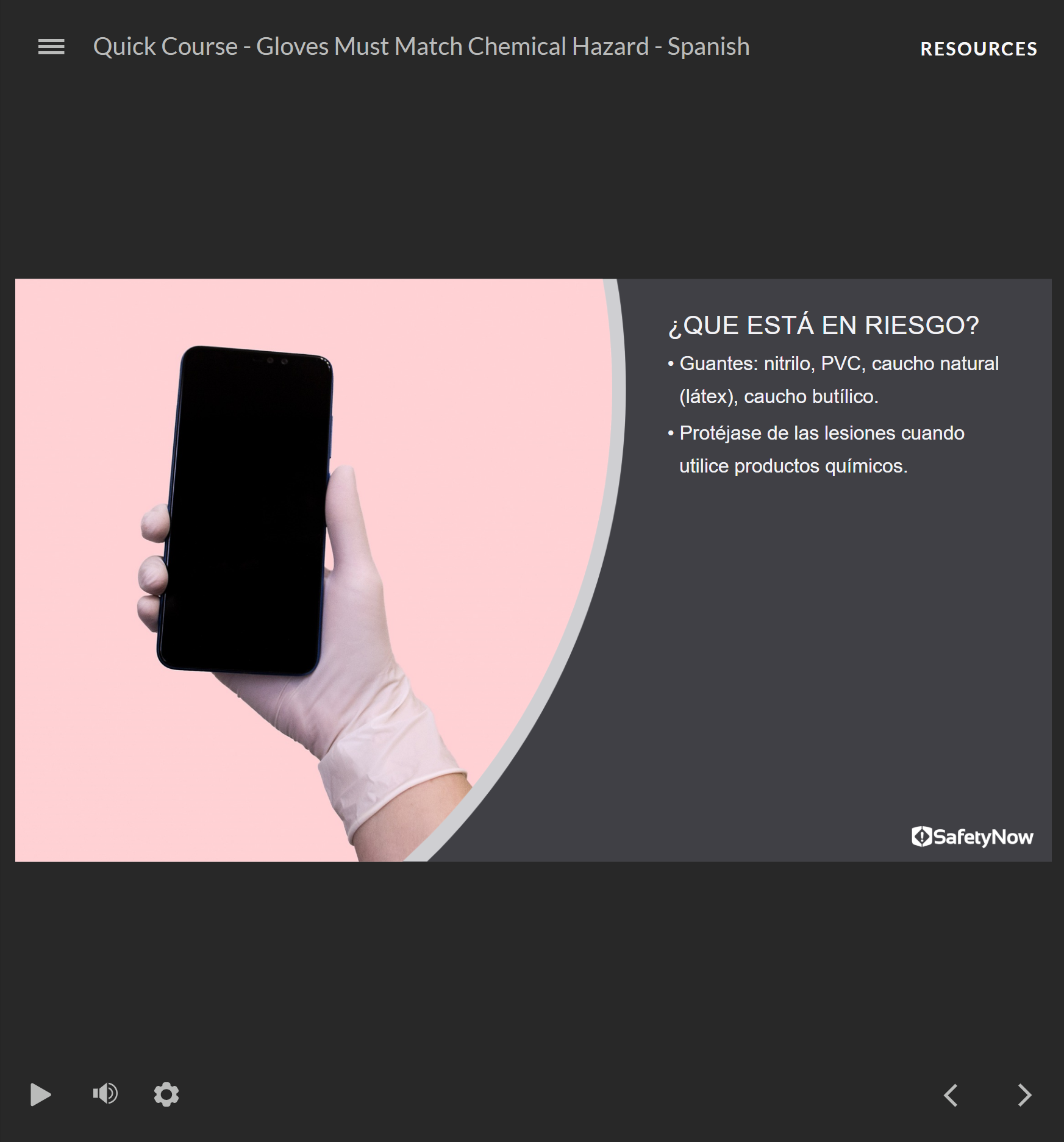 Gloves Must Match Chemical Hazard - Quick Course (Spanish) - Image 2