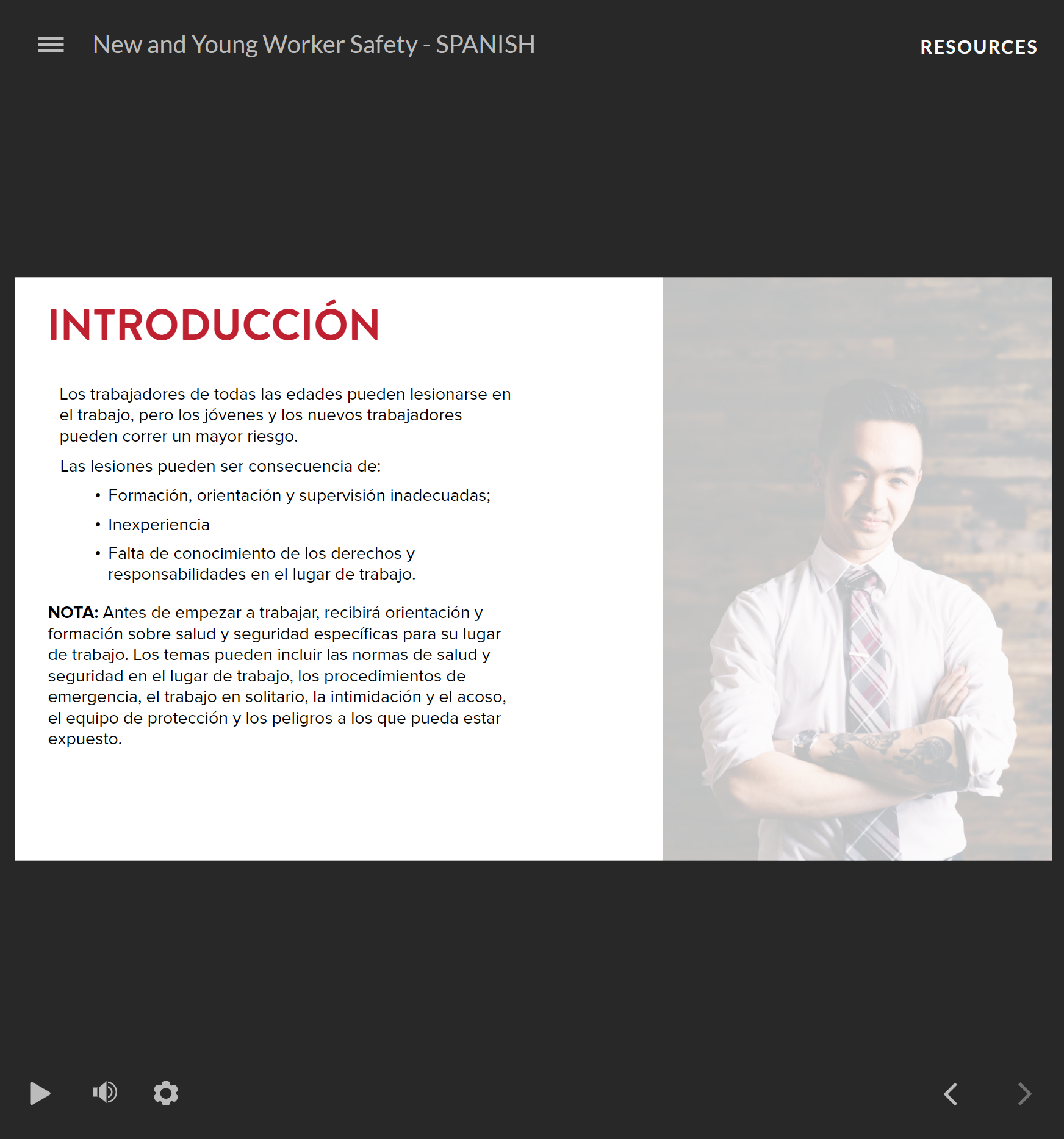 New and Young Worker Safety - Spanish - Image 2