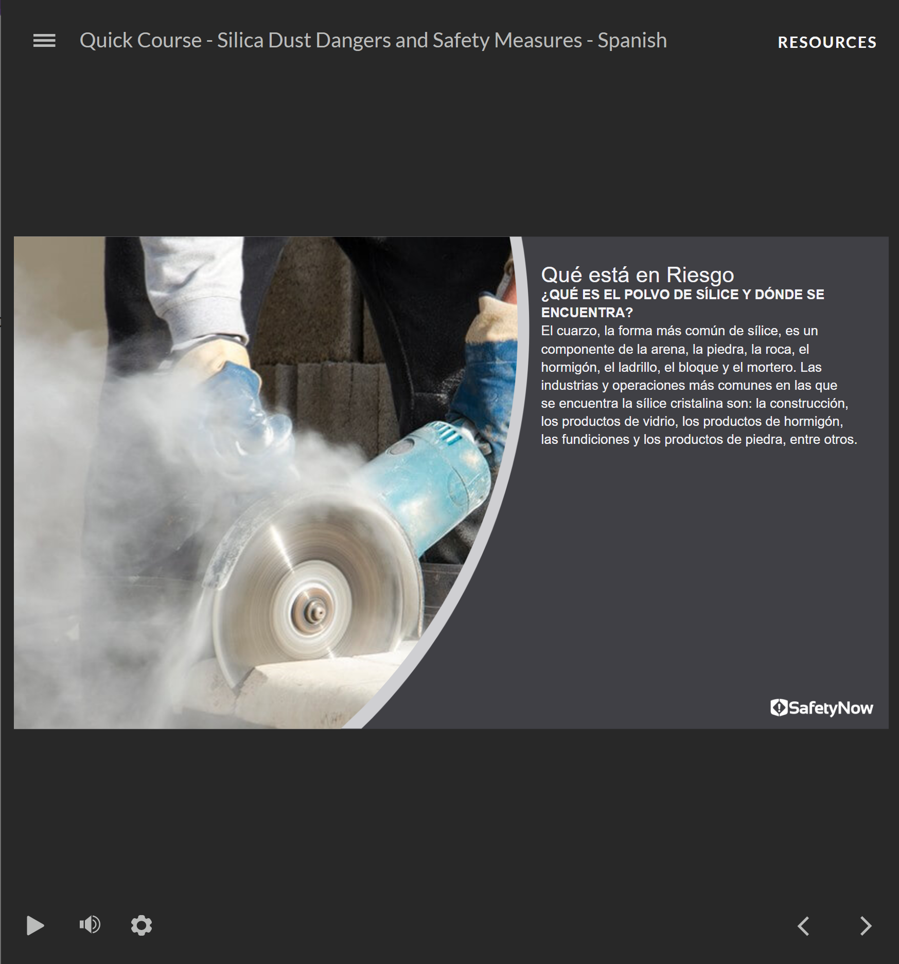 Silica Dust Dangers and Safety Measures - Quick Course - Spanish - Image 3
