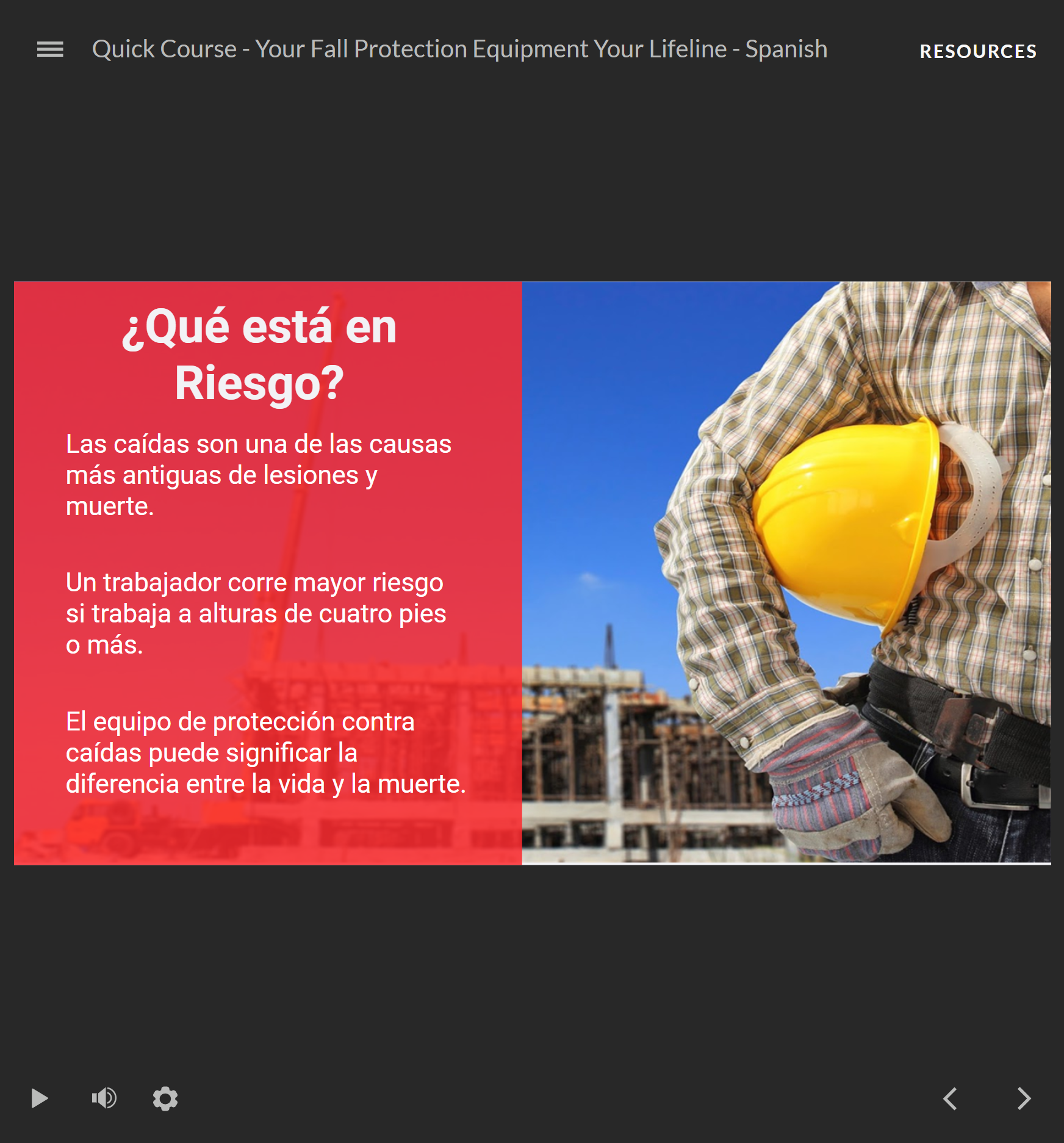 Your Fall Protection Equipment Your Lifeline - Quick Course (Spanish) - Image 2