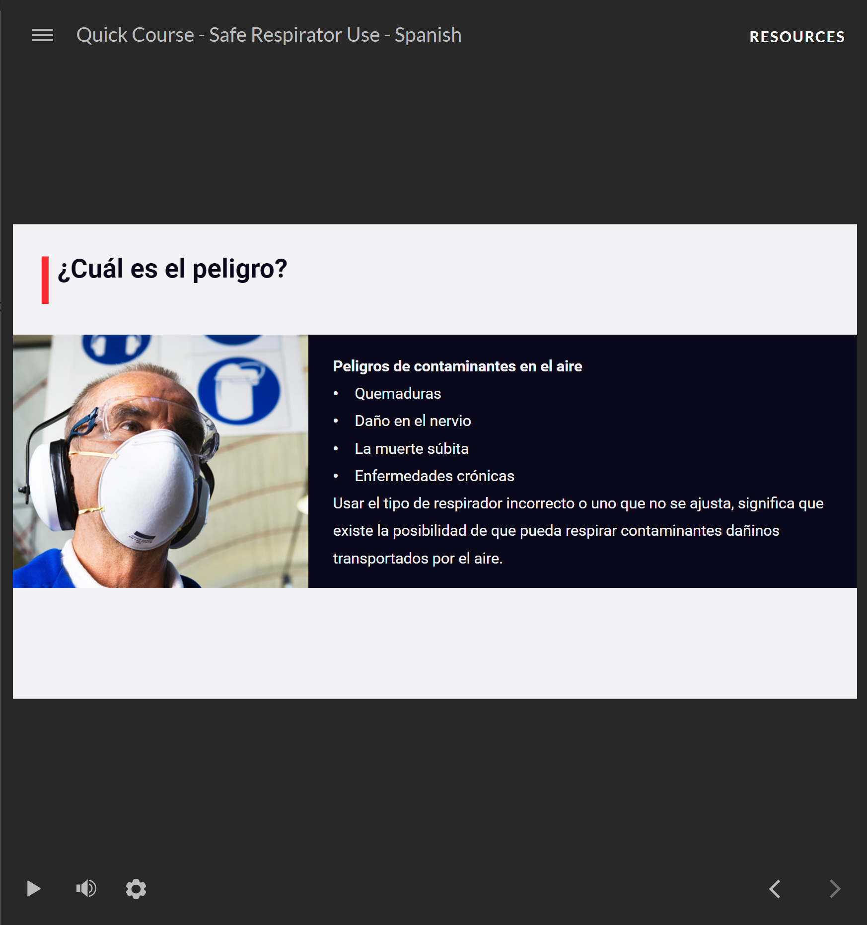 Safe Respirator Use - Quick Course (Spanish) - Image 3