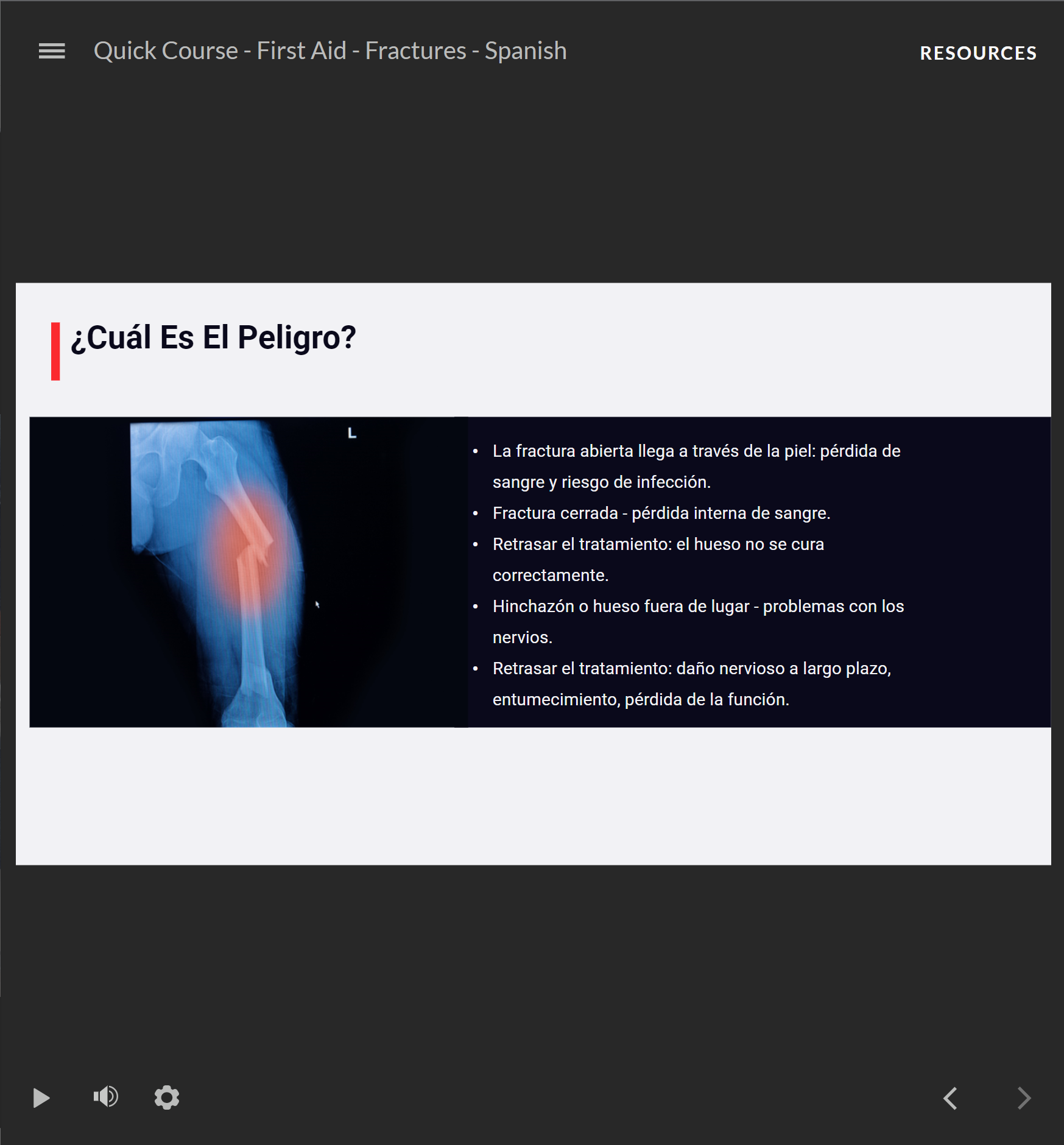 First Aid: Fractures - Quick Course (Spanish) - Image 3
