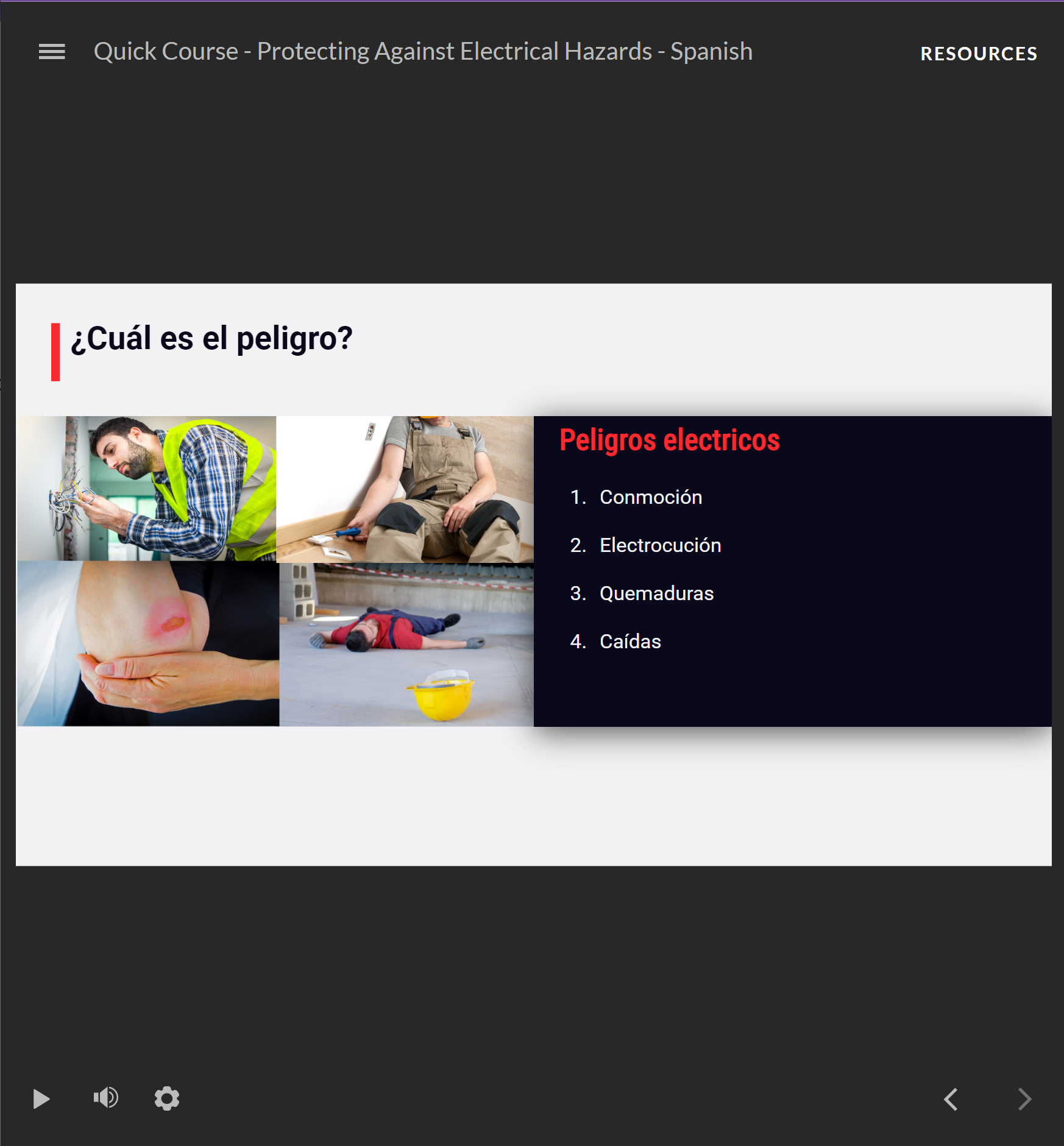 Protecting Against Electrical Hazards - Quick Course (Spanish) - Image 3
