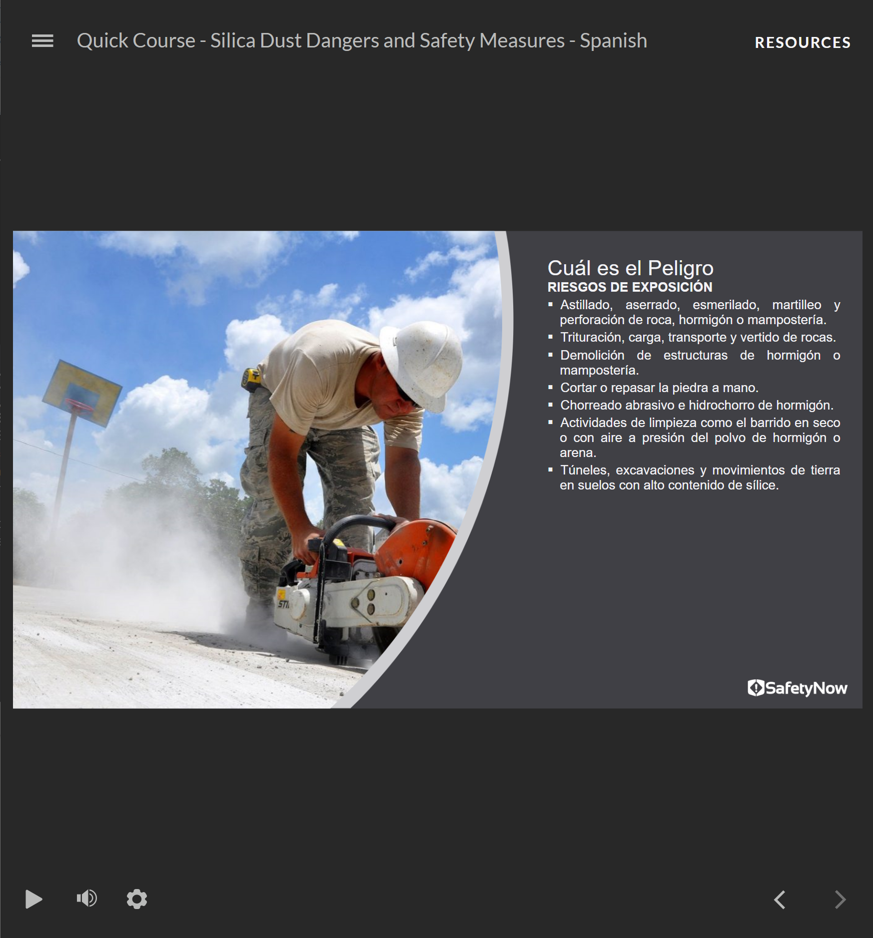 Silica Dust Dangers and Safety Measures - Quick Course - Spanish - Image 2