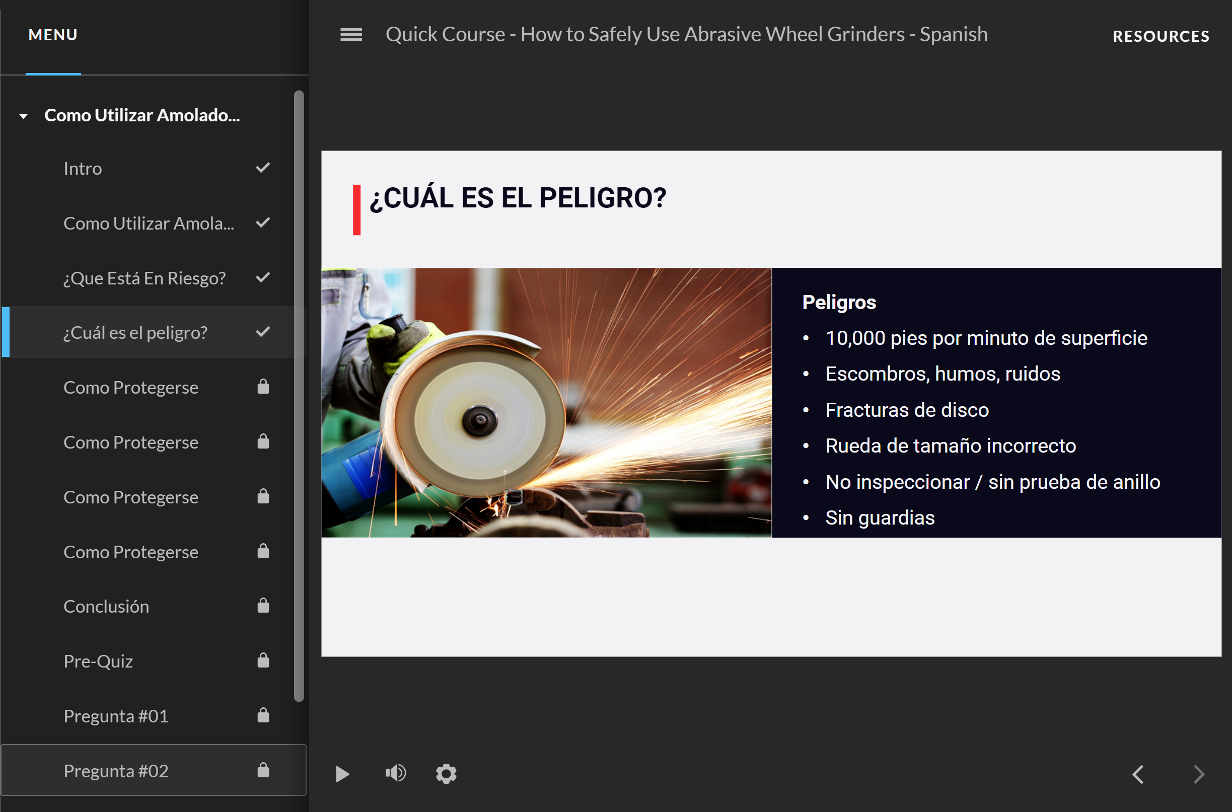 How to Safely Use Abrasive Wheel Grinders - Quick Course (Spanish) - Image 3