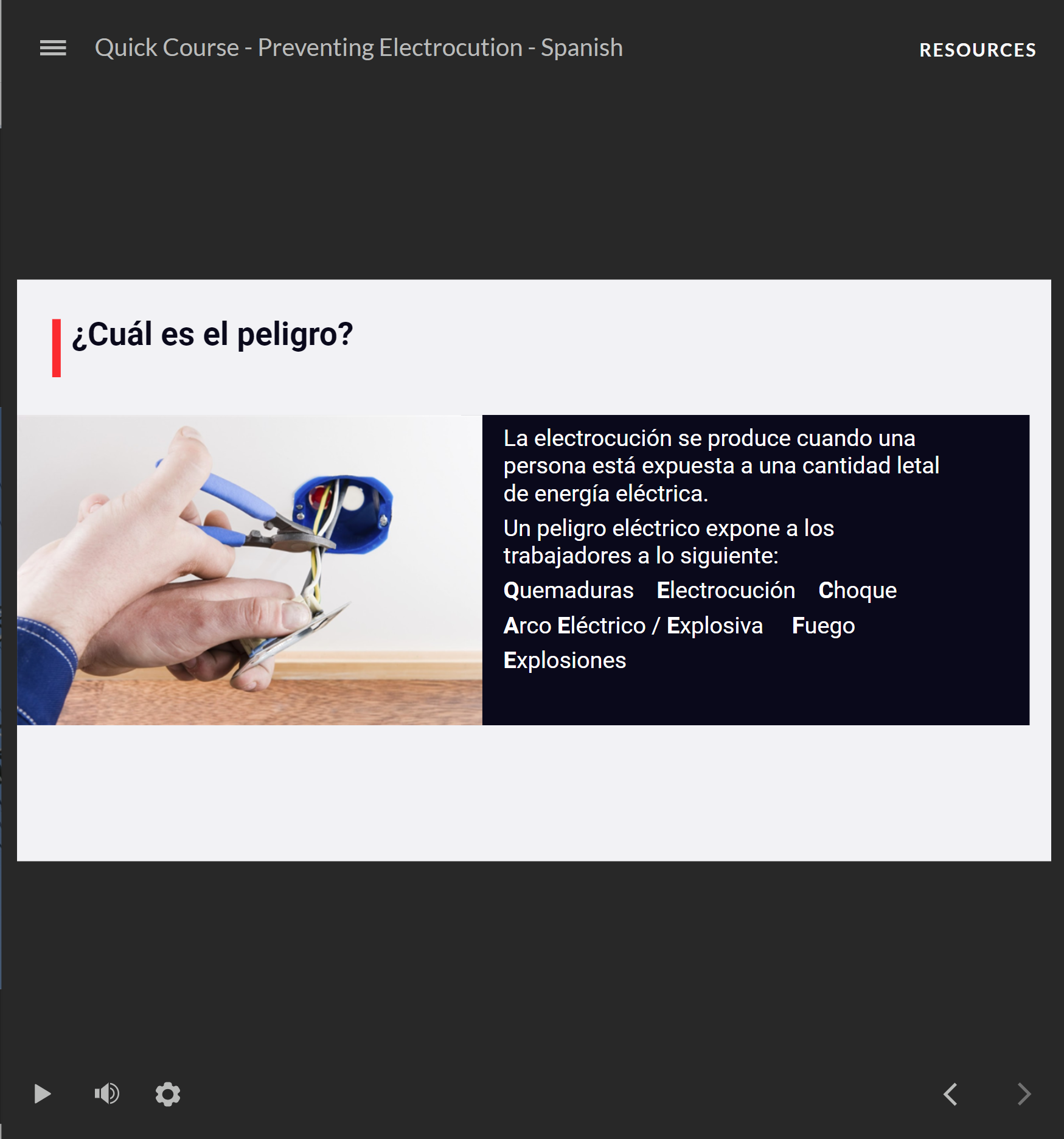 Preventing Electrocution - Quick Course (Spanish) - Image 3