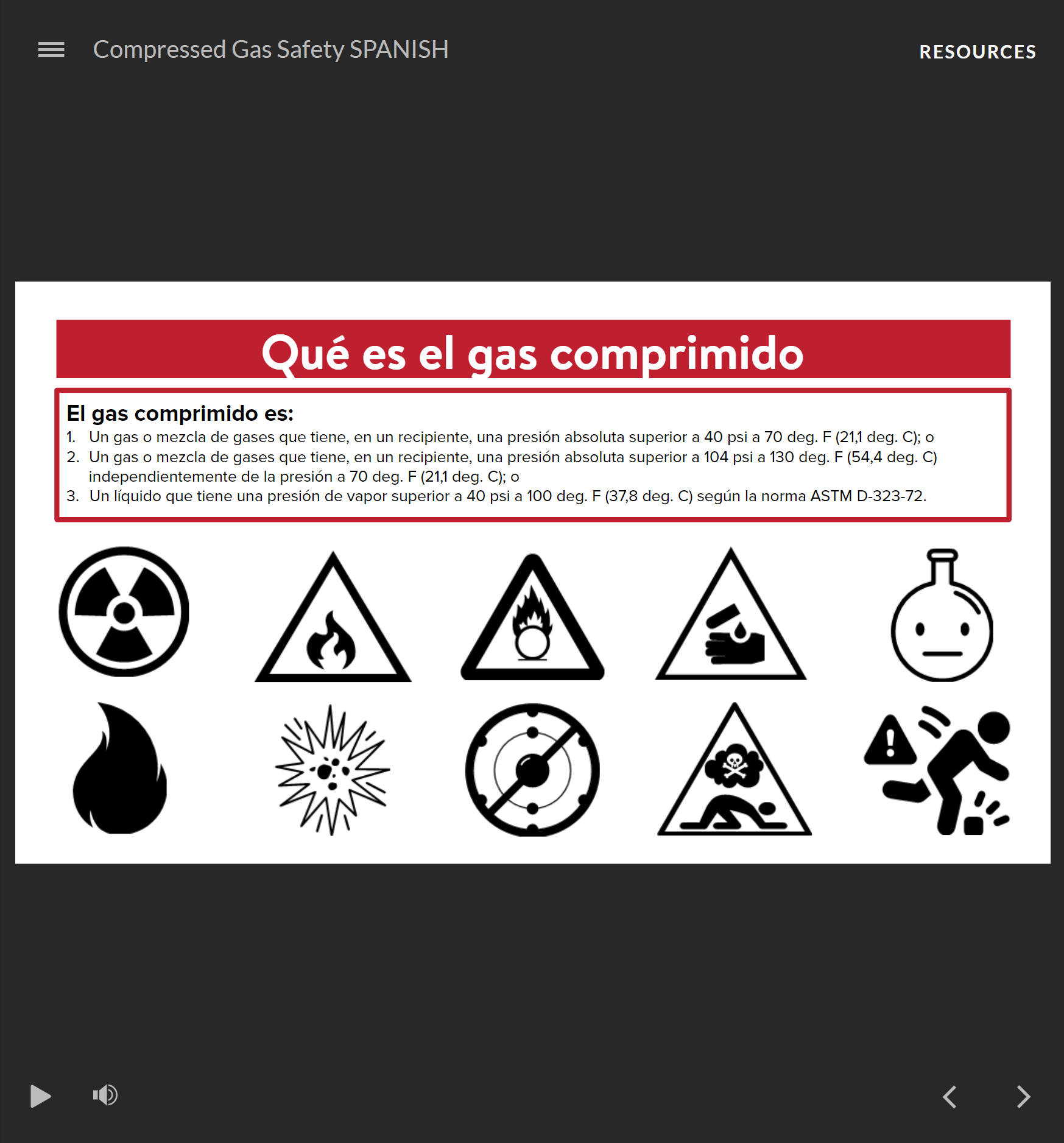 Compressed Gas Safety - Spanish - Image 3