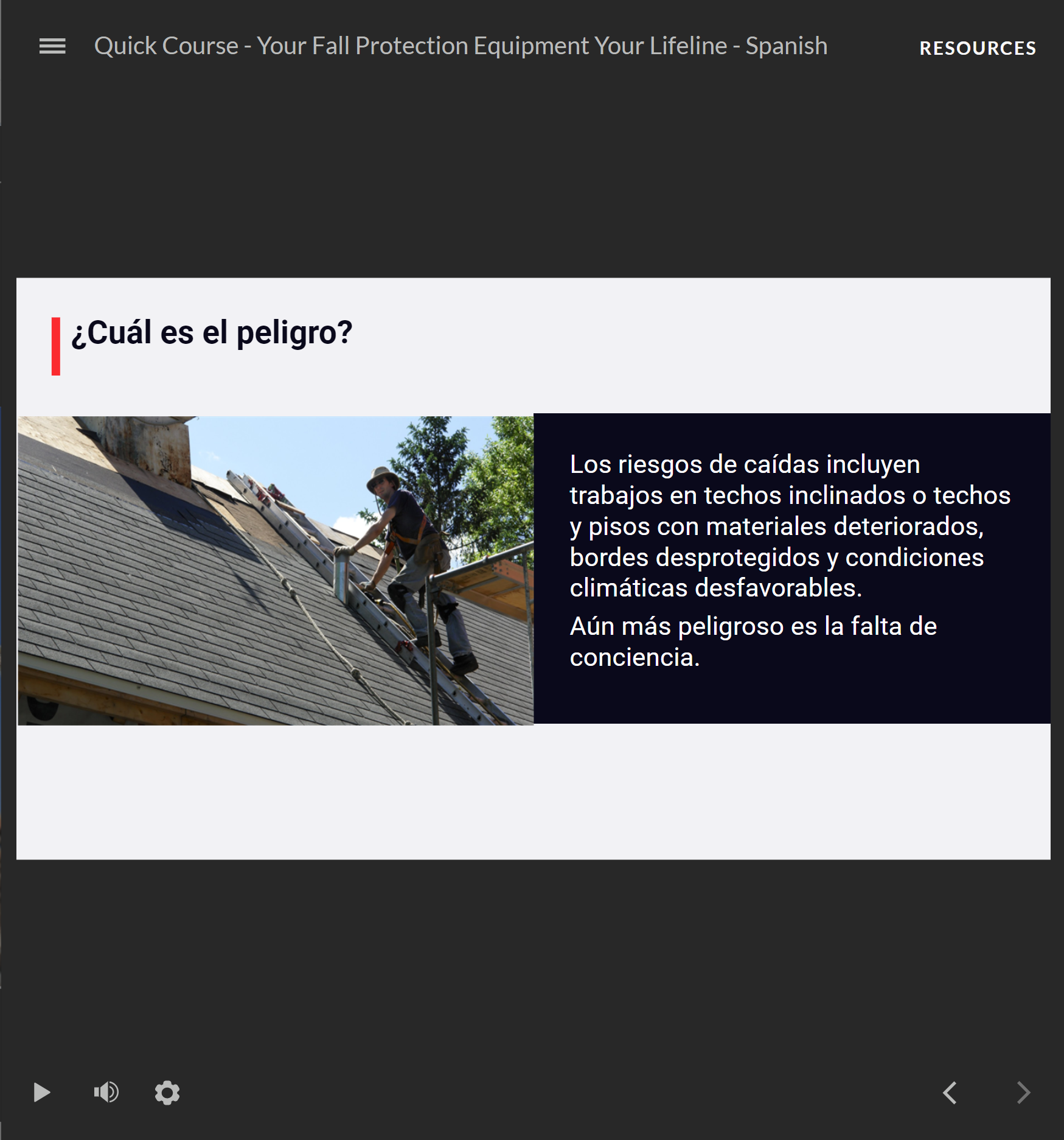 Your Fall Protection Equipment Your Lifeline - Quick Course (Spanish) - Image 3