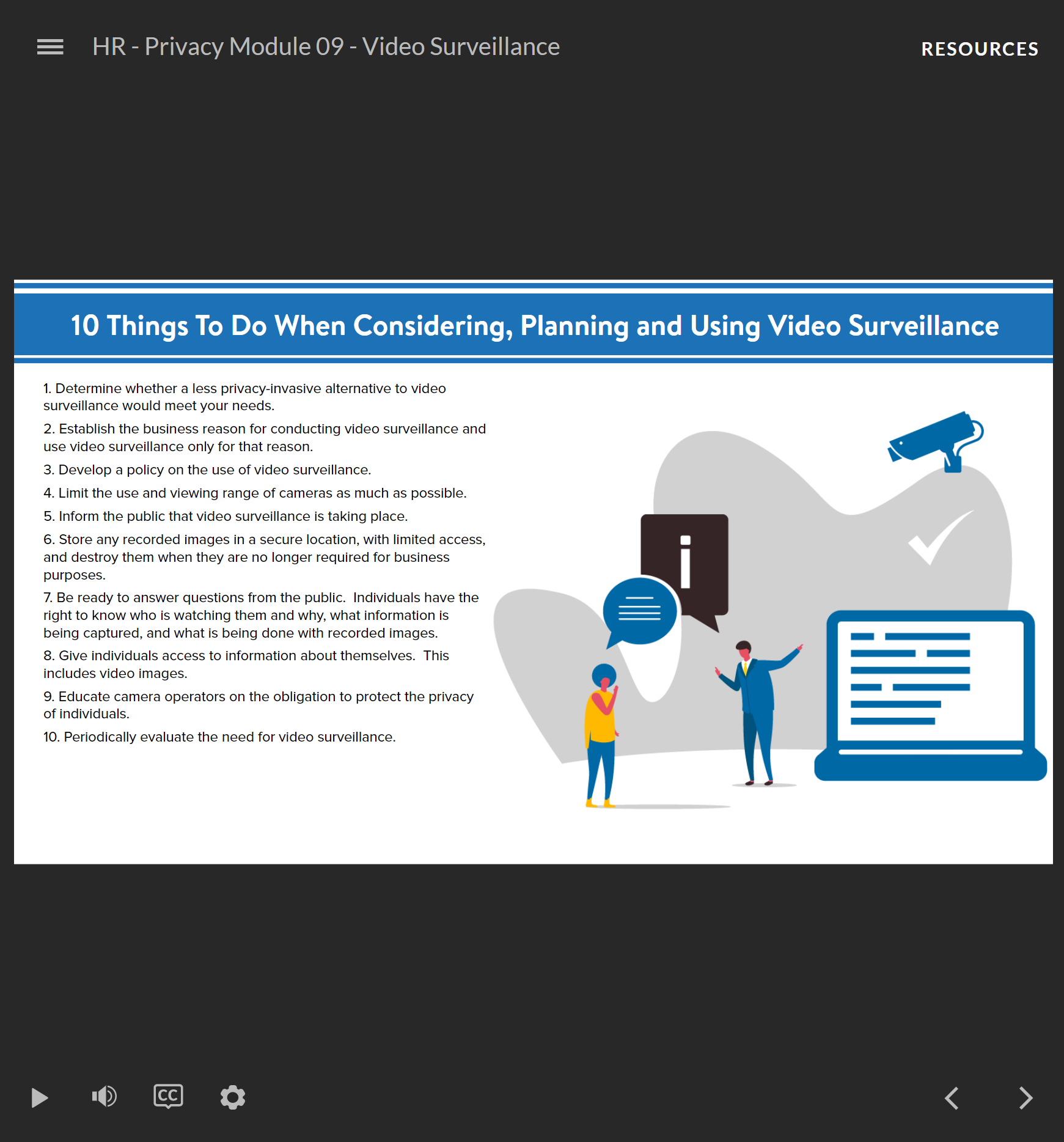 Privacy Part 9 – Video Surveillance HR Course - Image 4