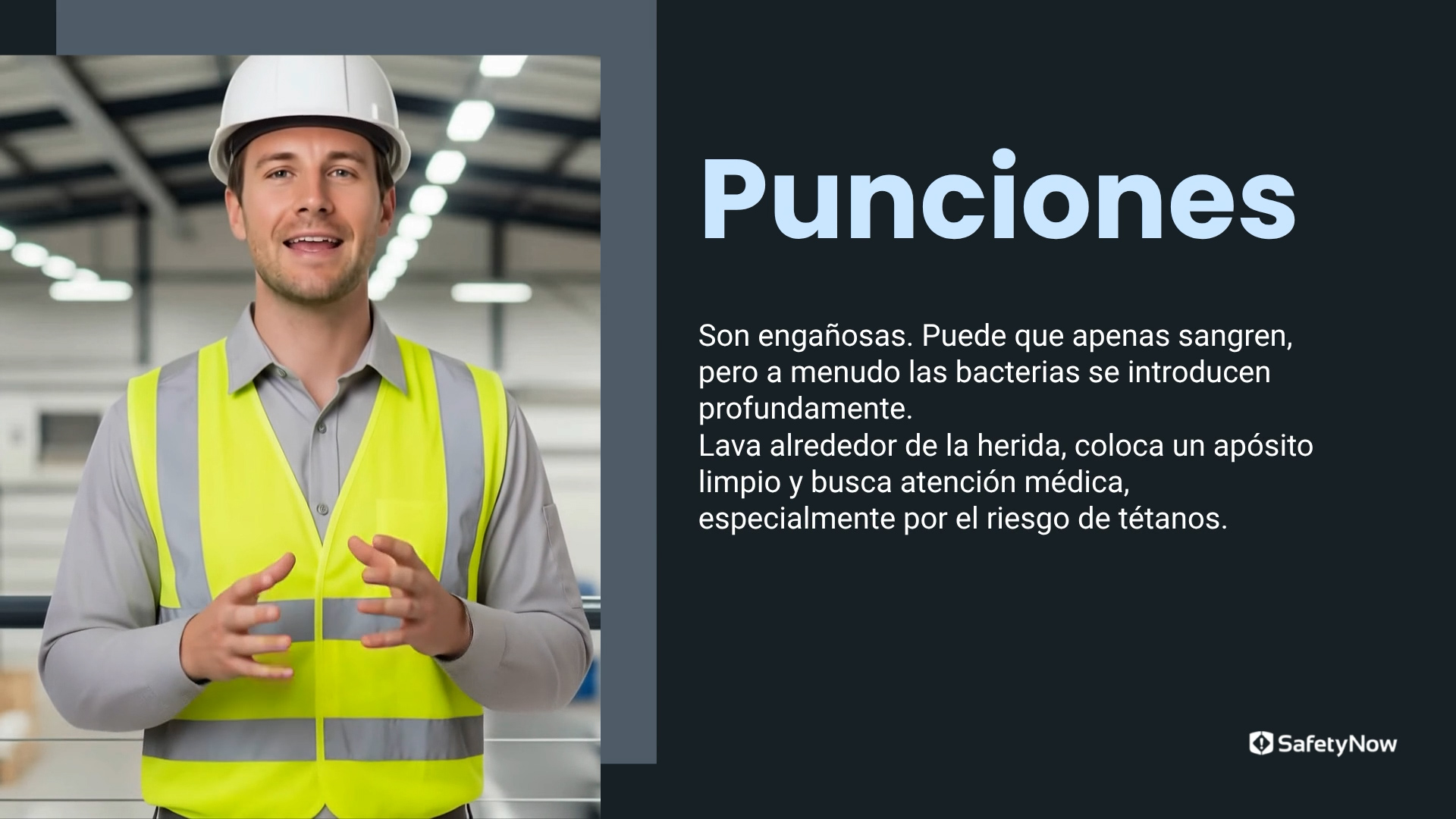 First Aid – Soft Tissue Injuries - Spanish - Image 4